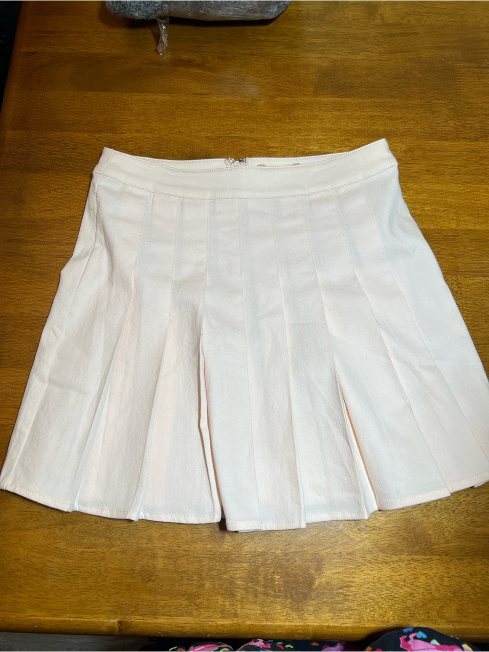 Attar’d state Pleated Mini Skirt in Light Pink Size SMALL
